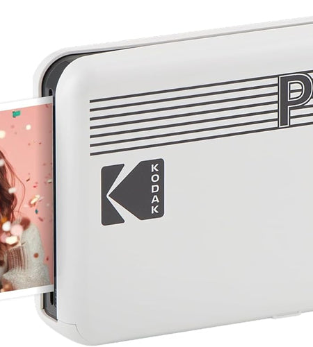 Mini 2 Retro 2X3 Portable Photo Printer, 8 Sheets, Bluetooth Smartphone Printer for Iphone & Android, Instant Color Prints, 4PASS Dye Sublimation, White