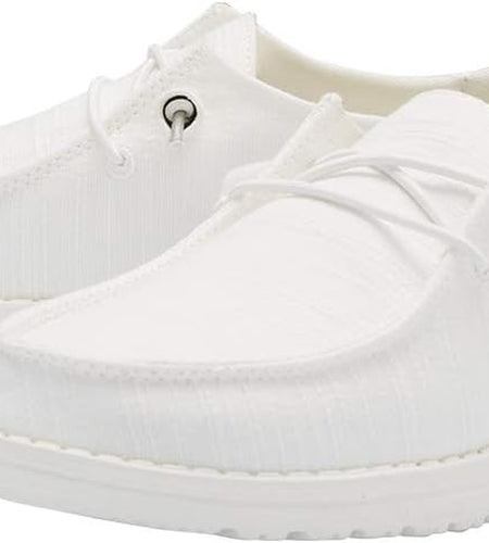 Hey Dude Women'S Wendy Cream Multiple Sizes & Colors | Women’S Shoes | Women’S Lace up Loafers | Comfortable & Lightweight