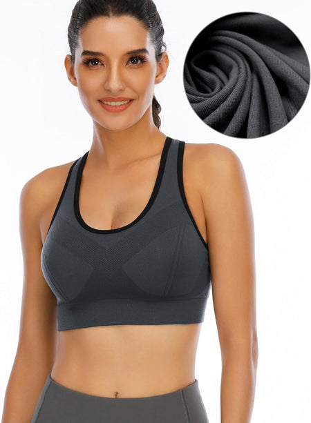 Women'S Sports Bras Padded Sports Bra Supportive Strappy Criss Cross Yoga Bra Workout Athletic Bras 3 Pack