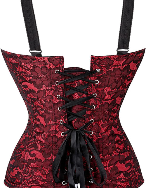 Load image into Gallery viewer, Women Sexy Boned Lace up Corsets and Strap Bustiers Top Overbust Shaper
