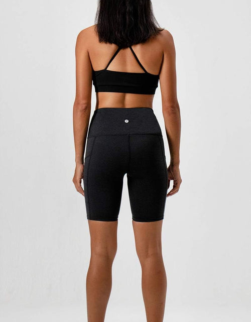 Load image into Gallery viewer, Women'S 2-Pack High Waist Workout Yoga Running Exercise Shorts with Side Pockets
